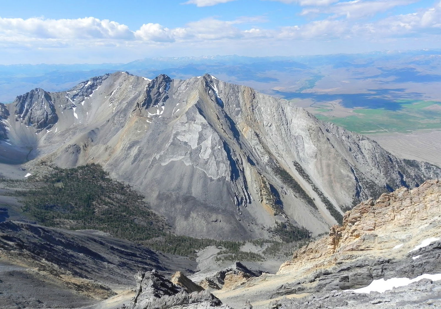 Mount Borah in Idaho with rugged summit and surrounding peaks in the Lost River Range
