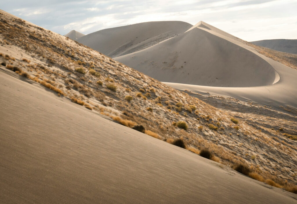 Bruneau Sand Dunes in Idaho with rolling sand hills and desert landscape